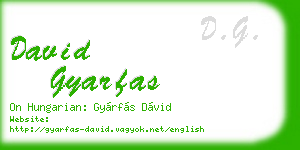 david gyarfas business card