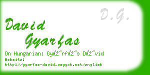 david gyarfas business card